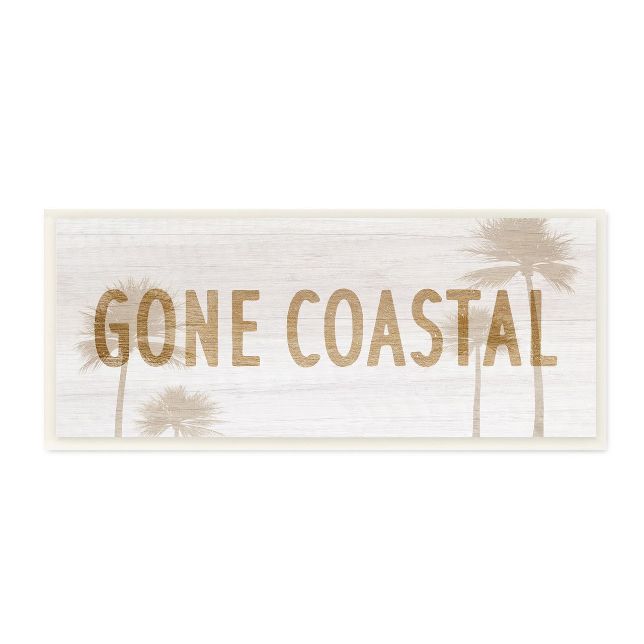 Stupell Industries Gone Coastal Beach Pun Funny Tropical Palm Trees,7" x 17"